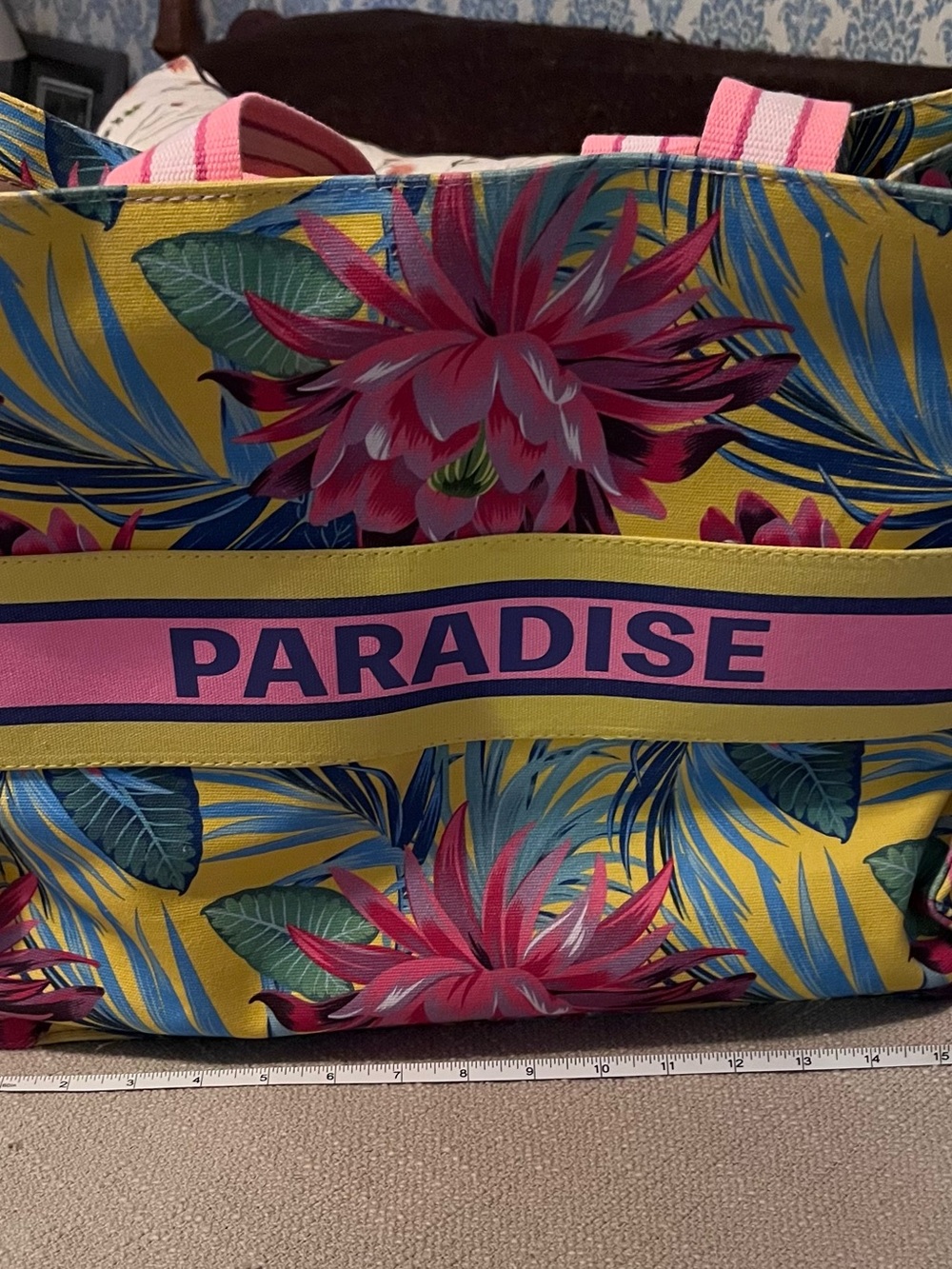 Paradise Tropical Floral Beach Bag